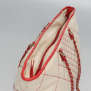 FENDI Zucca Canvas Chain Tote Bag Beige Auth 99179-6