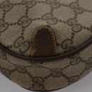 GUCCI GG Supreme Web Sherry Line Shoulder Bag PVC Beige Red Auth 99180-17