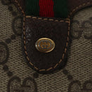 GUCCI GG Supreme Web Sherry Line Shoulder Bag PVC Beige Red Auth 99180-18