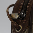 GUCCI GG Supreme Web Sherry Line Shoulder Bag PVC Beige Red Auth 99180-9