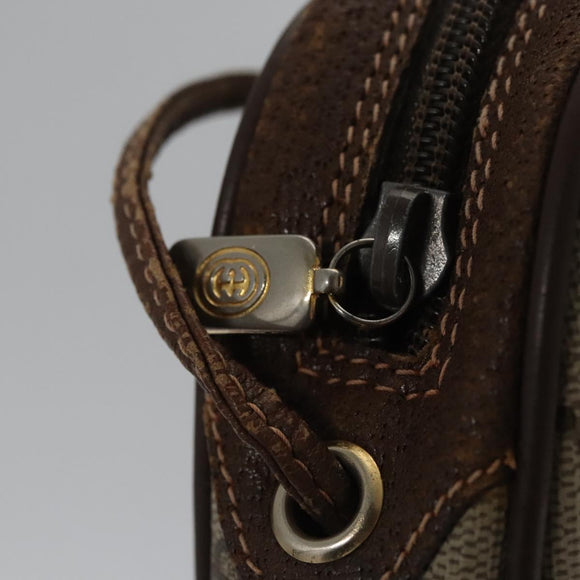 GUCCI GG Supreme Web Sherry Line Shoulder Bag PVC Beige Red Auth 99180