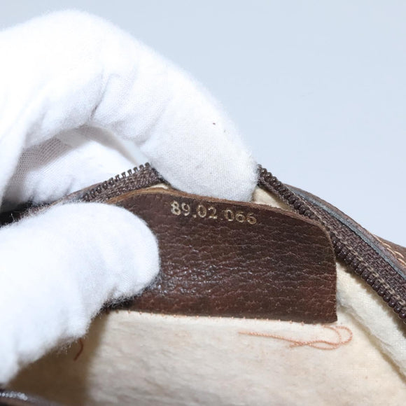 GUCCI GG Supreme Web Sherry Line Shoulder Bag PVC Beige Red Auth 99180