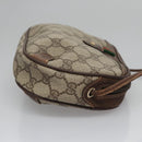 GUCCI GG Supreme Web Sherry Line Schoudertas PVC Beige Rood Auth 99180-3