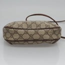 GUCCI GG Supreme Web Sherry Line Shoulder Bag PVC Beige Red Auth 99180-5