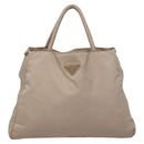 PRADA Hand Bag Nylon Beige Auth 99182-13