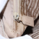 PRADA Hand Bag Nylon Beige Auth 99182-24