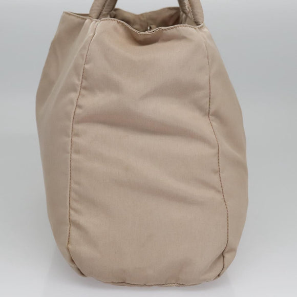 PRADA Handtasche Nylon Beige Auth 99182