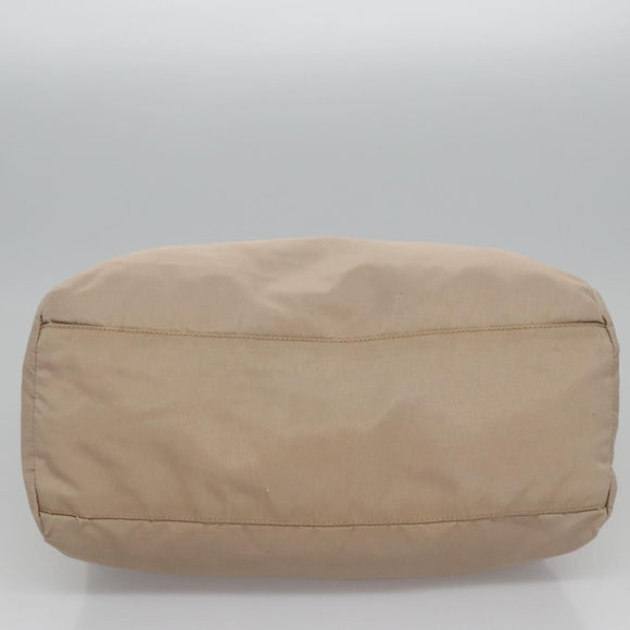 PRADA Handtasche Nylon Beige Auth 99182