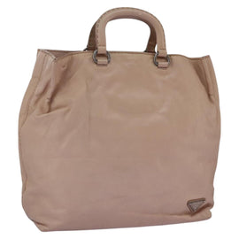 PRADA Hand Bag Leather Pink Auth 99198