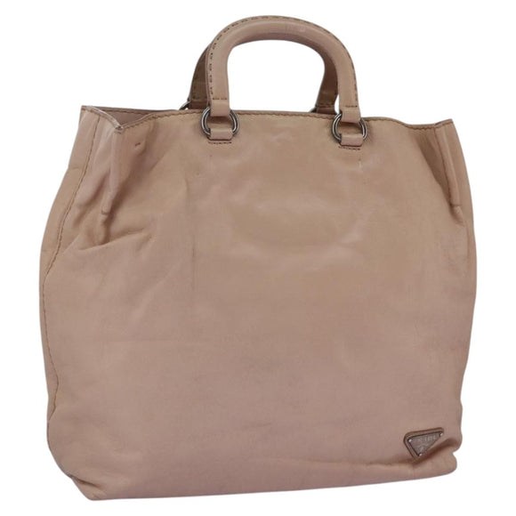 PRADA Hand Bag Leather Pink Auth 99198
