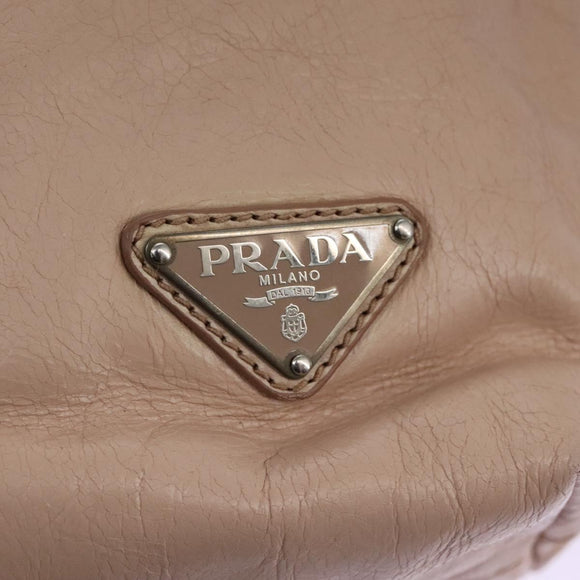 PRADA Hand Bag Leather Pink Auth 99198