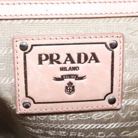 PRADA Hand Bag Leather Pink Auth 99198