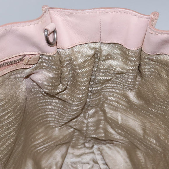 PRADA Hand Bag Leather Pink Auth 99198