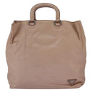 PRADA Hand Bag Leather Pink Auth 99198-2