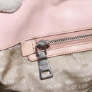 PRADA Hand Bag Leather Pink Auth 99198-20