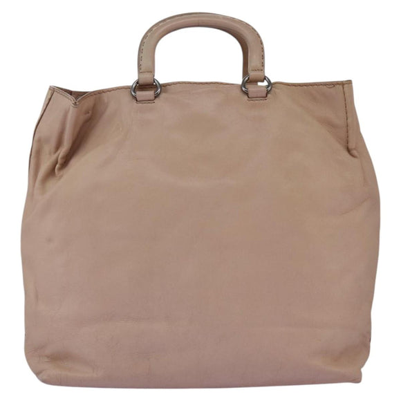 PRADA Hand Bag Leather Pink Auth 99198