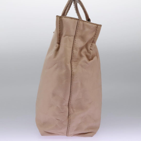 PRADA Hand Bag Leather Pink Auth 99198