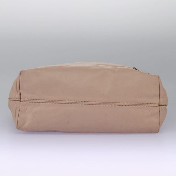 PRADA Hand Bag Leather Pink Auth 99198