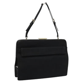 PRADA Shoulder Bag Canvas Black Auth 99211