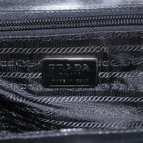 PRADA Shoulder Bag Canvas Black Auth 99211