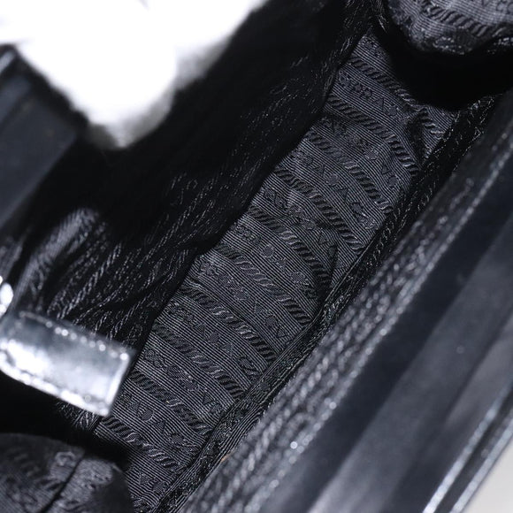 PRADA Shoulder Bag Canvas Black Auth 99211