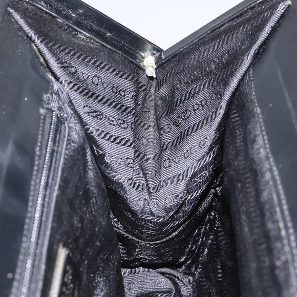 PRADA Shoulder Bag Canvas Black Auth 99211