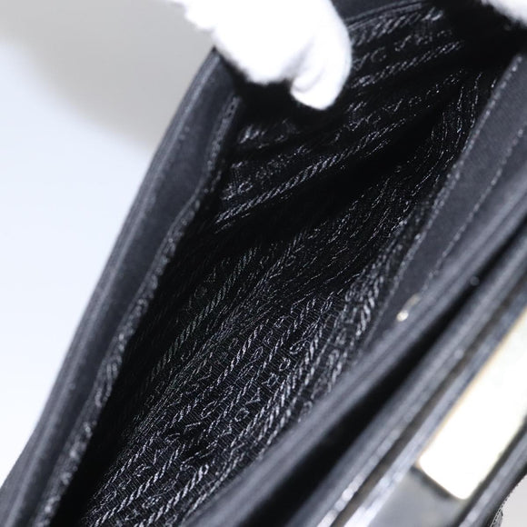 PRADA Shoulder Bag Canvas Black Auth 99211