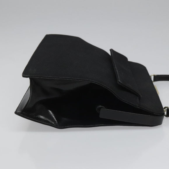 PRADA Shoulder Bag Canvas Black Auth 99211