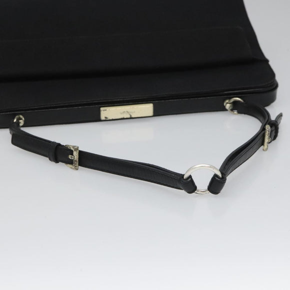 PRADA Shoulder Bag Canvas Black Auth 99211