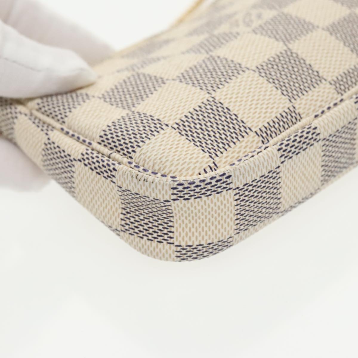 LOUIS VUITTON Damier Azur Mini Pochette Accessoires Pouch N63005 LV Auth 99220