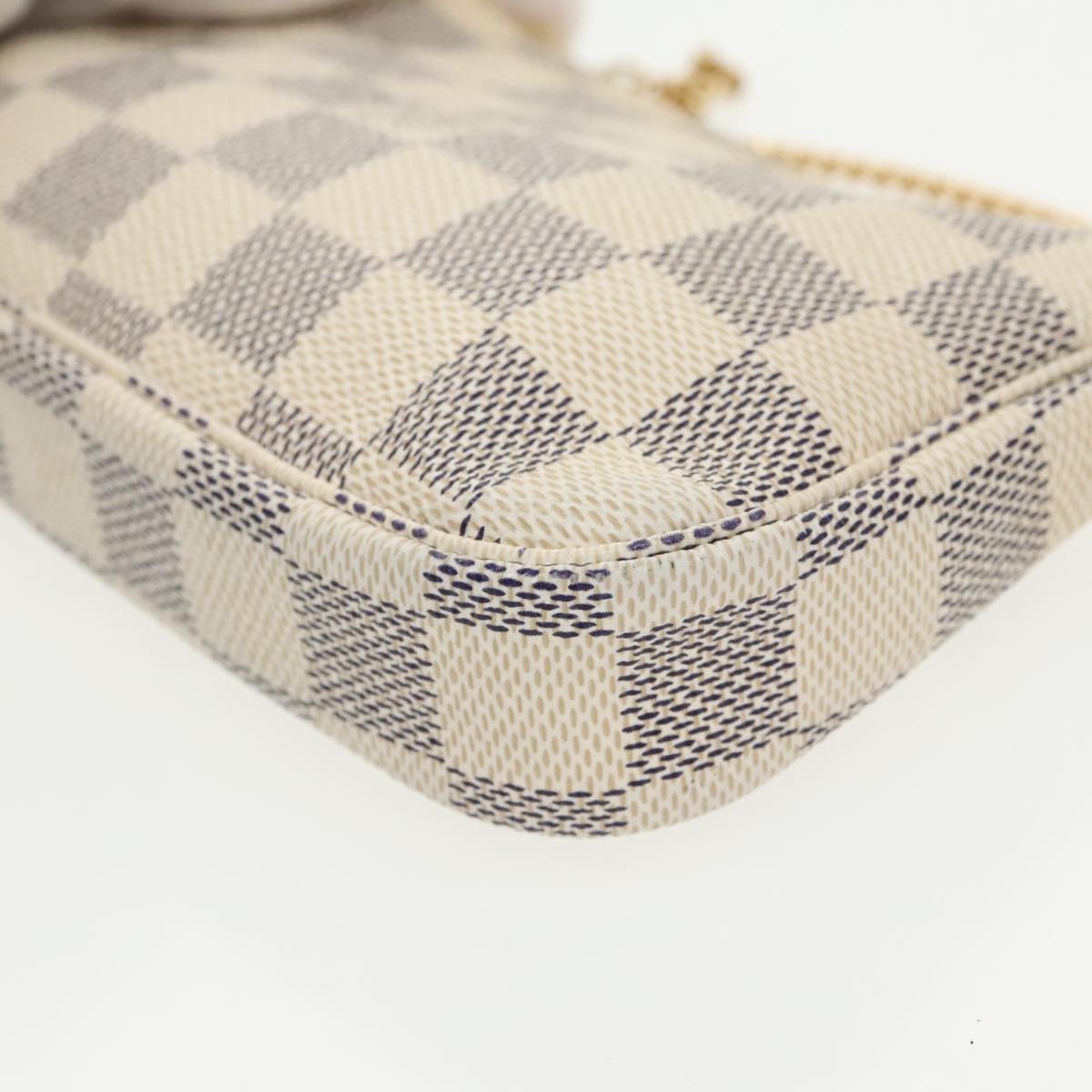 LOUIS VUITTON Damier Azur Mini Pochette Accessoires Pouch N63005 LV Auth 99220