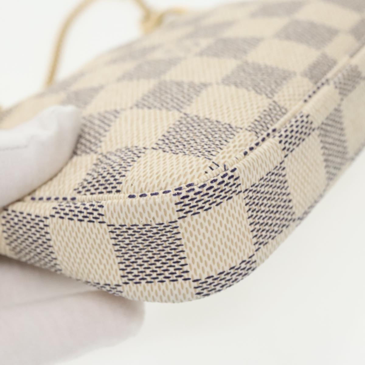 LOUIS VUITTON Damier Azur Mini Pochette Accessoires Pouch N63005 LV Auth 99220