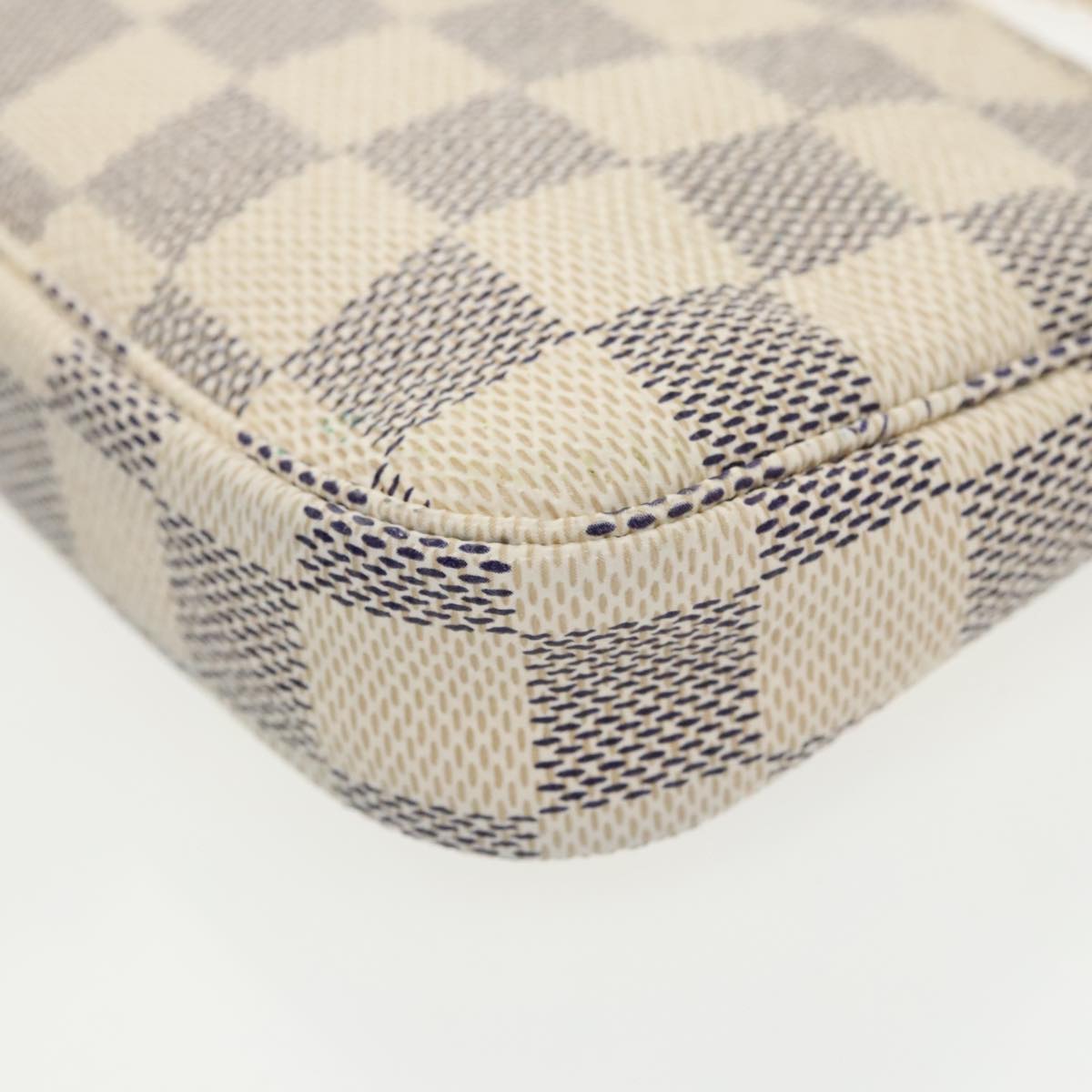 LOUIS VUITTON Damier Azur Mini Pochette Accessoires Pouch N63005 LV Auth 99220