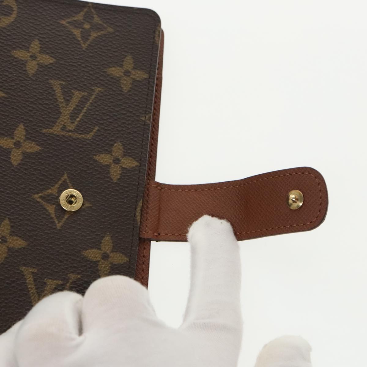 LOUIS VUITTON Monogram Agenda MM Day Planner Cover R20105 LV Auth 99221