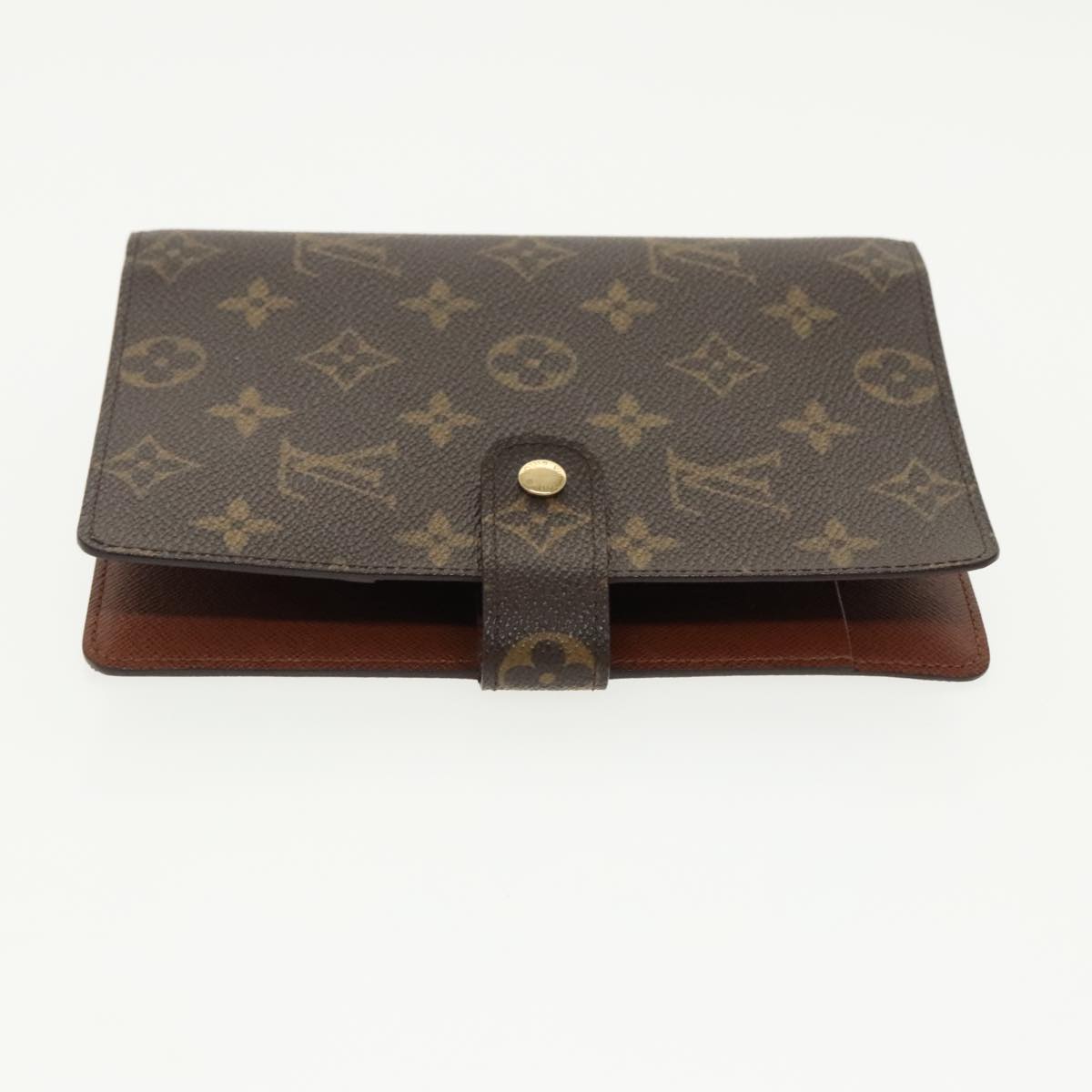 LOUIS VUITTON Monogram Agenda MM Day Planner Cover R20105 LV Auth 99221