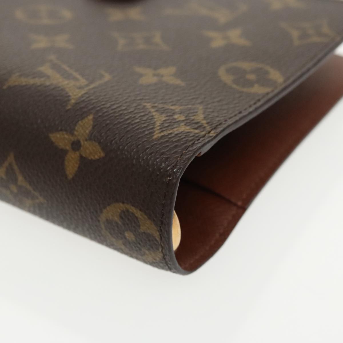 LOUIS VUITTON Monogram Agenda MM Day Planner Cover R20105 LV Auth 99221