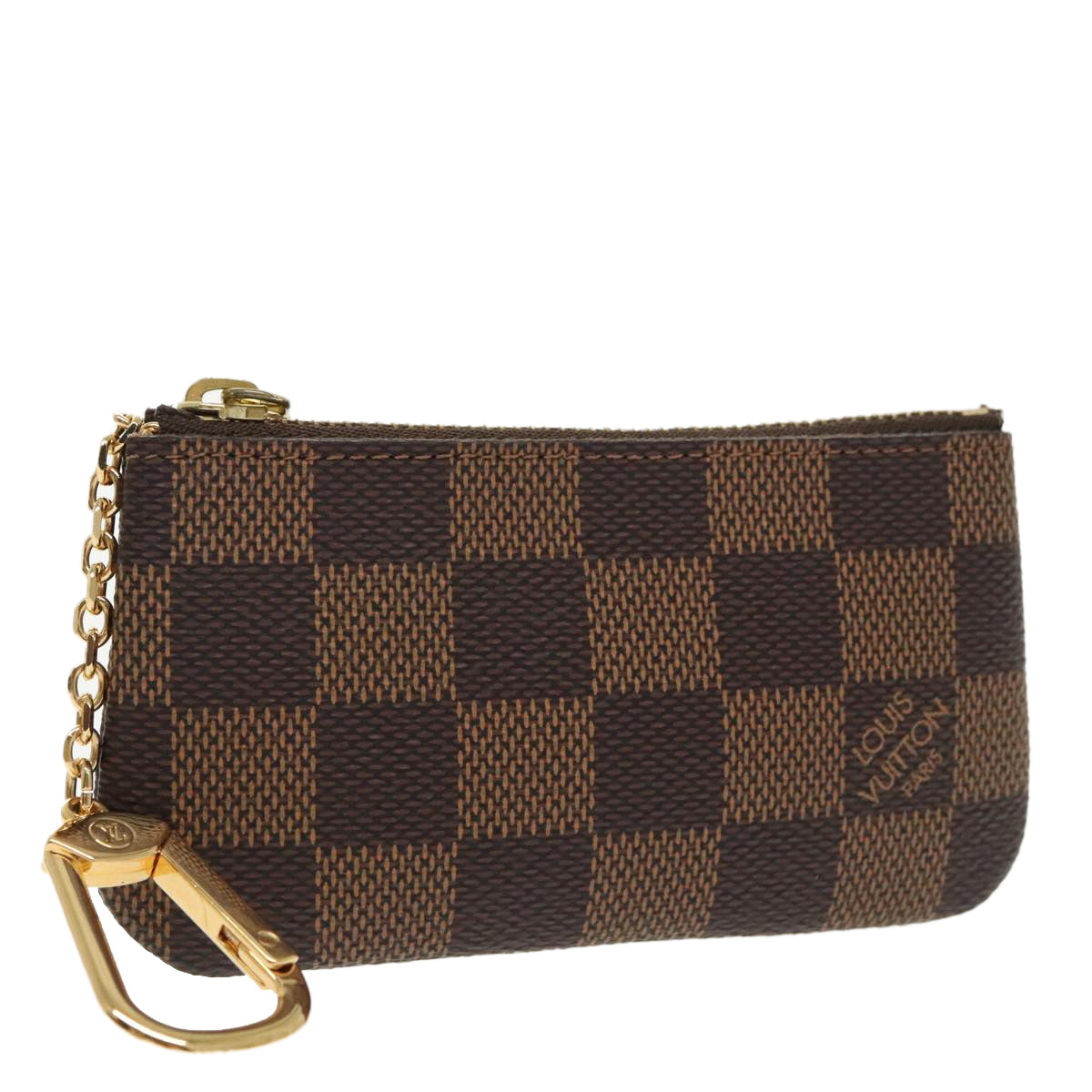 LOUIS VUITTON Damier Ebene Pochette Cles Coin Purse N62658 LV Auth 99223A