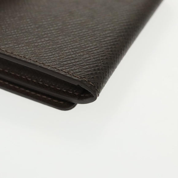LOUIS VUITTON Taiga Envelope Carte De Visite Case Grizzly M30928 LV Auth 99226V