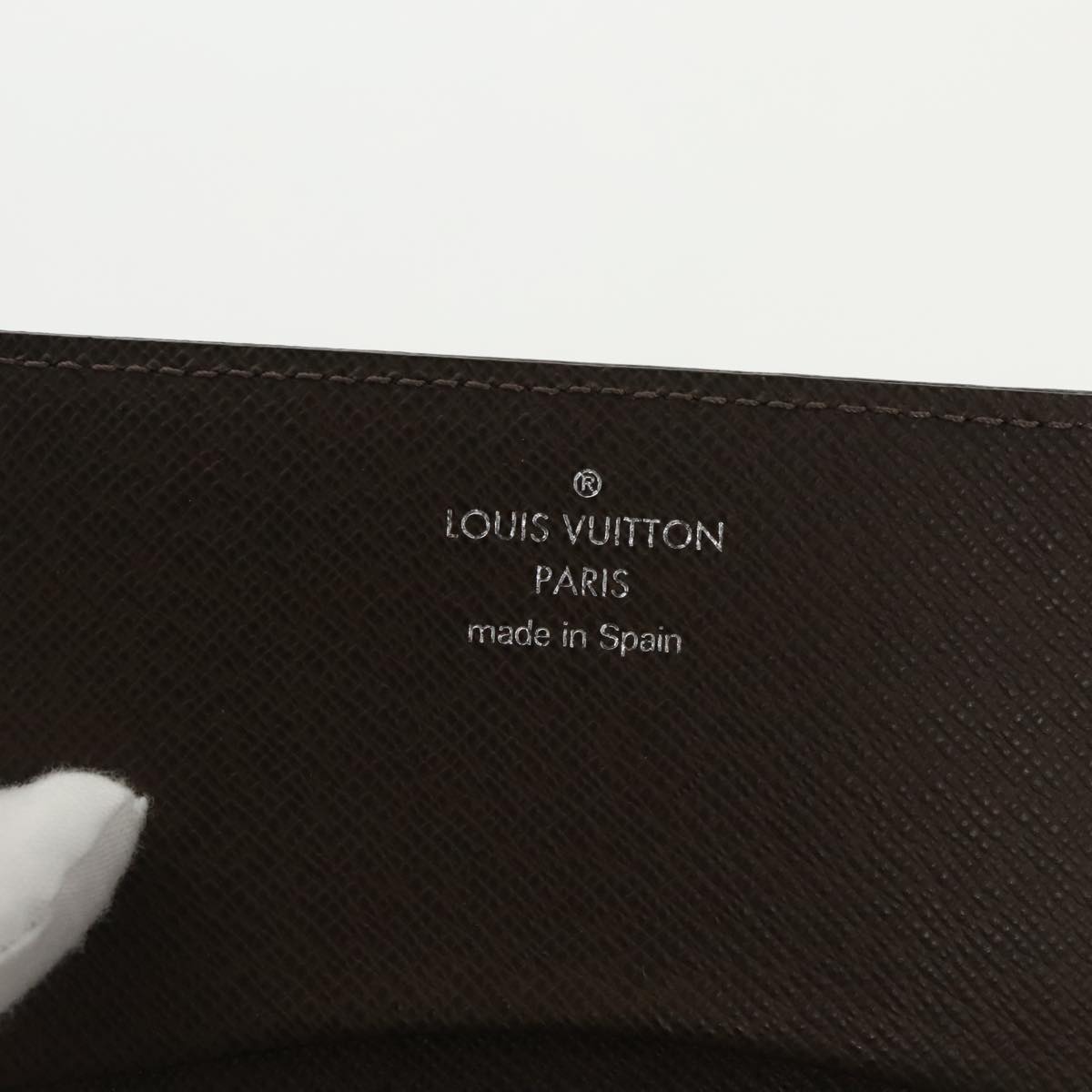 LOUIS VUITTON Taiga Envelope Carte De Visite Case Grizzly M30928 LV Auth 99226A