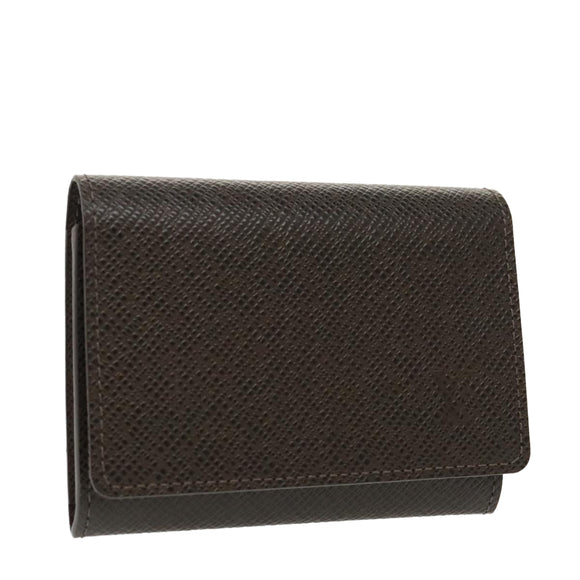 LOUIS VUITTON Taiga Envelope Carte De Visite Case Grizzly M30928 LV Auth 99226V
