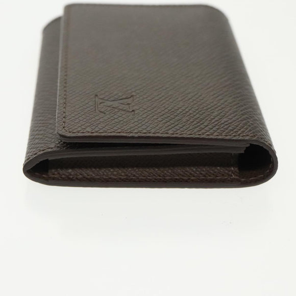 LOUIS VUITTON Taiga Envelope Carte De Visite Case Grizzly M30928 LV Auth 99226V