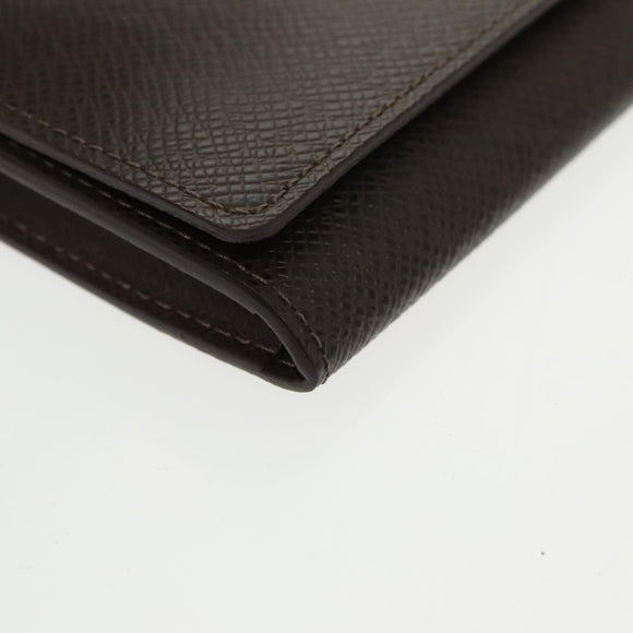 LOUIS VUITTON Taiga Envelope Carte De Visite Case Grizzly M30928 LV Auth 99226V