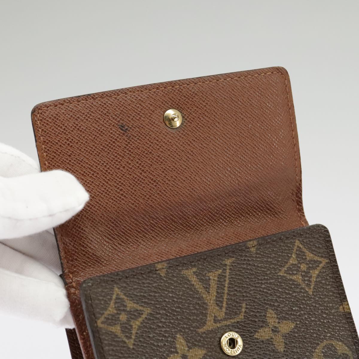 LOUIS VUITTON Monogram Portefeuille Elise Trifold Wallet M61654 LV Auth 99230