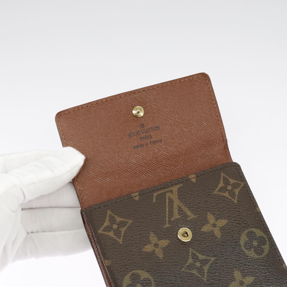 LOUIS VUITTON Monogram Portefeuille Elise Trifold Wallet M61654 LV Auth 99230