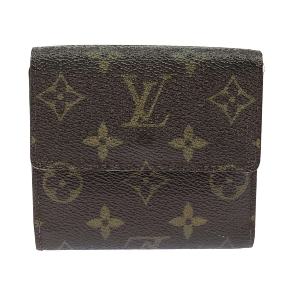 LOUIS VUITTON Monogram Portefeuille Elise Trifold Wallet M61654 LV Auth 99230