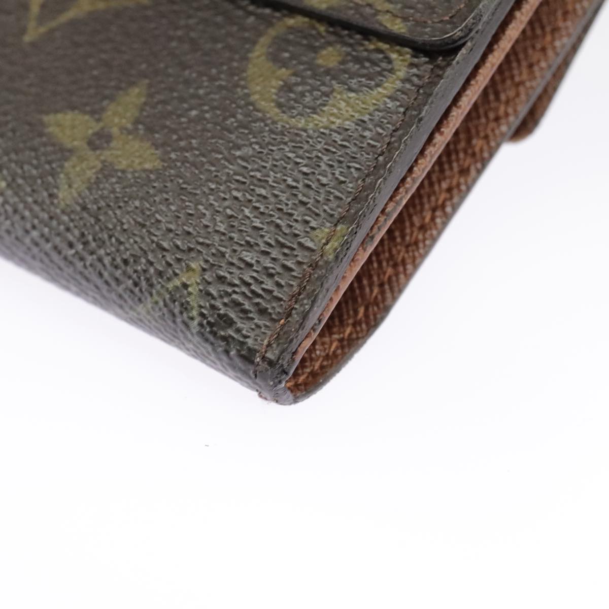 LOUIS VUITTON Monogram Portefeuille Elise Trifold Wallet M61654 LV Auth 99230