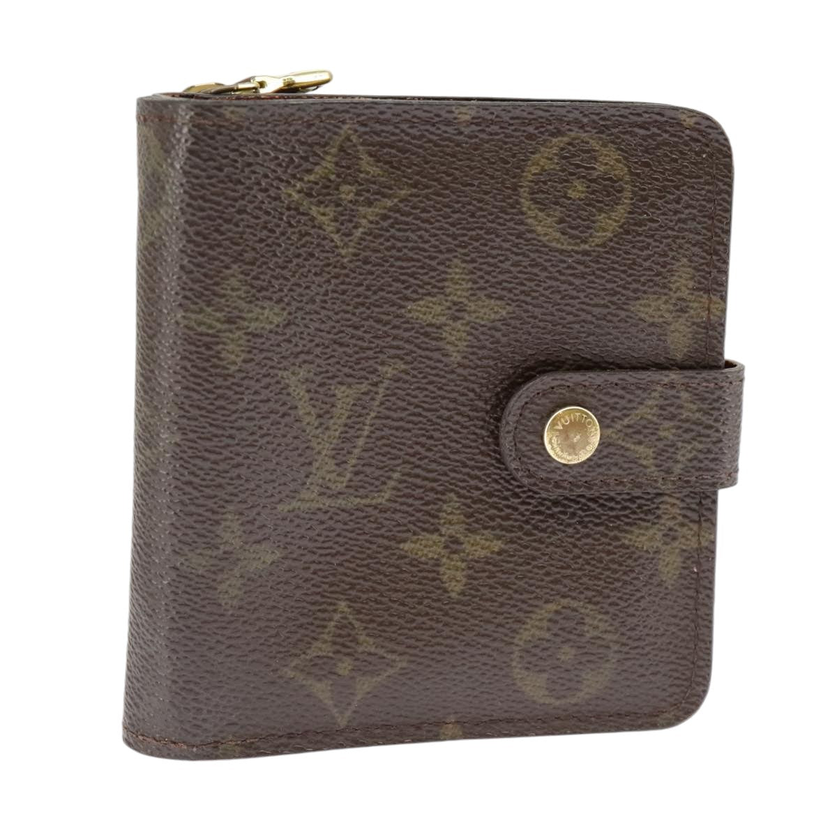 LOUIS VUITTON Monogram Compact Zip Wallet M61667 LV Auth 99231