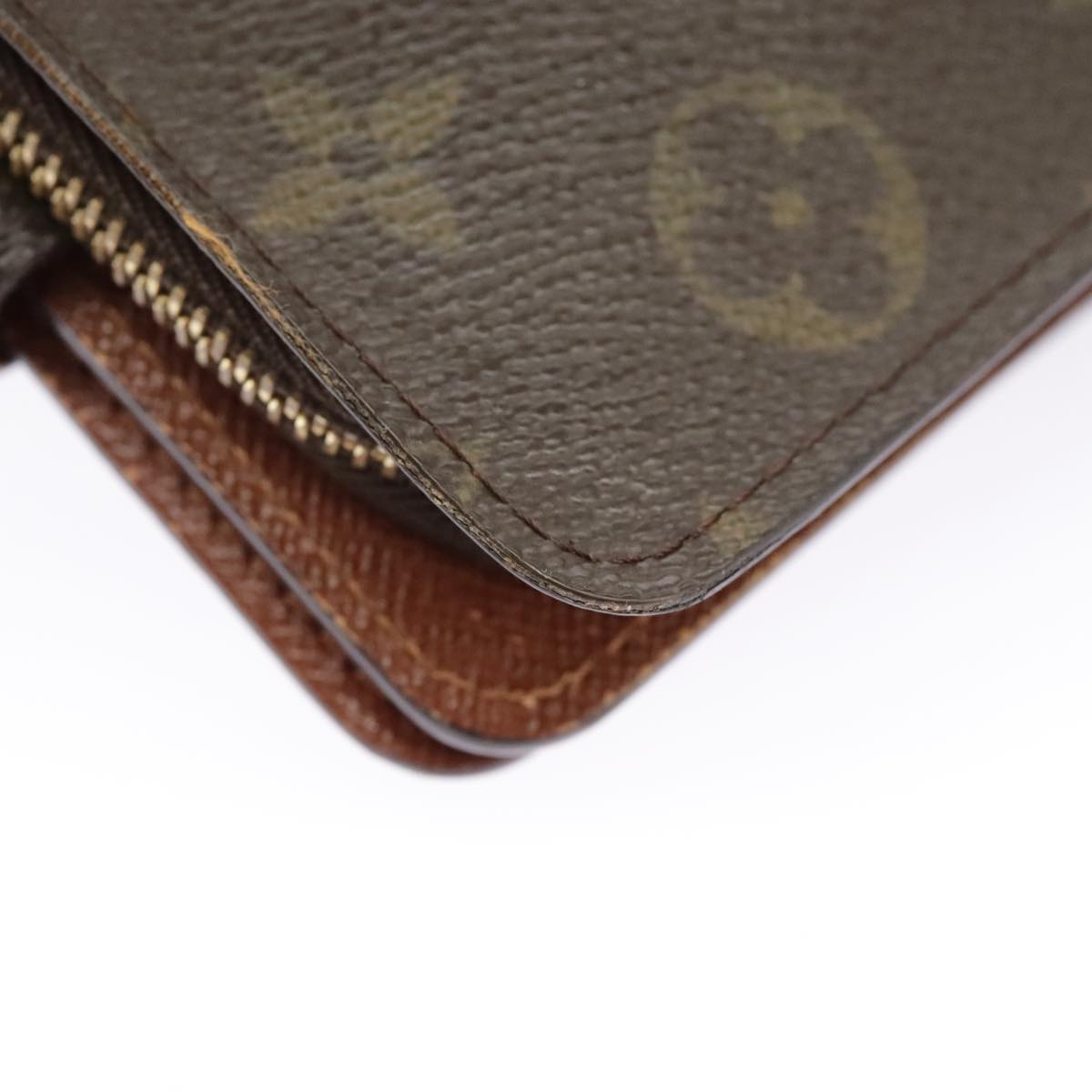 LOUIS VUITTON Monogram Compact Zip Wallet M61667 LV Auth 99231