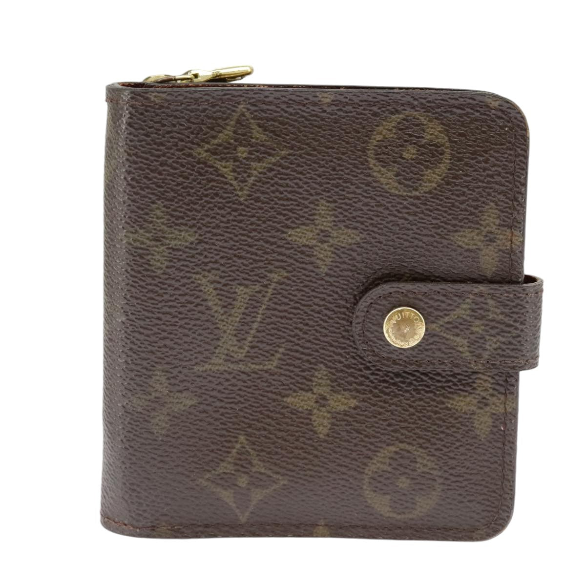 LOUIS VUITTON Monogram Compact Zip Wallet M61667 LV Auth 99231