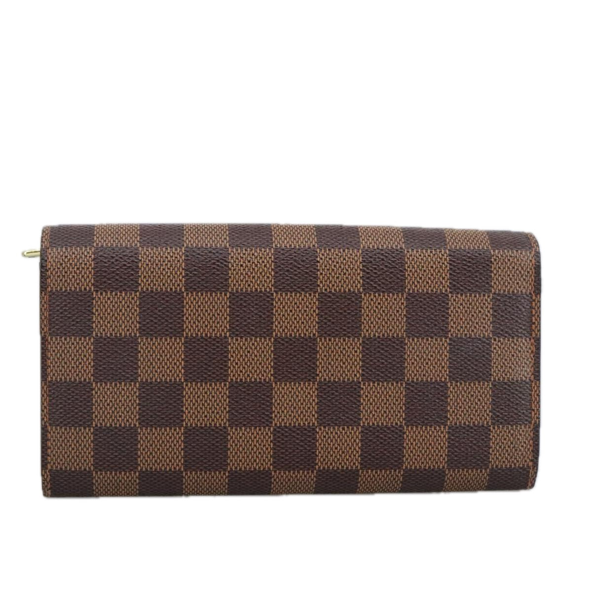 LOUIS VUITTON Damier Ebene Portefeuille Sarah Long Wallet N60491 LV Auth 99233 - 0